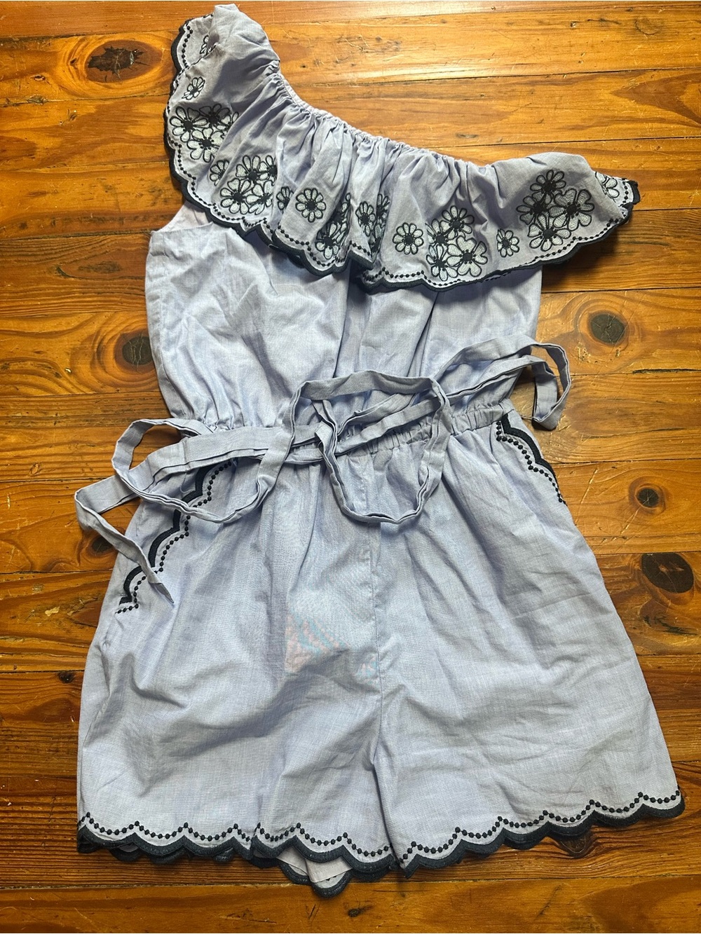 Kate spade light blue and navy romper shorts size 2